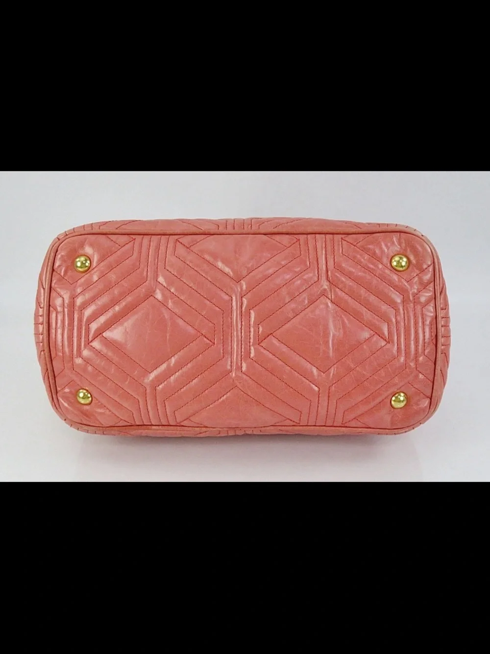 Miu Miu Coral Quilted Leather Top-Handle Bag